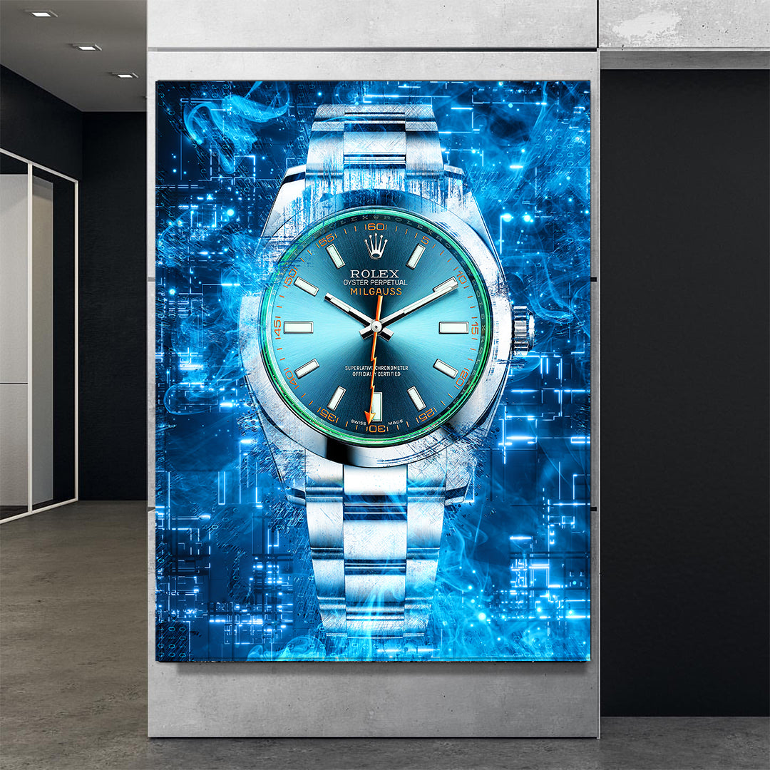 Rolex Art Milgauss Canvas Watch Art Poster Print-MILGAUSS MAGNETICA-DEVICI