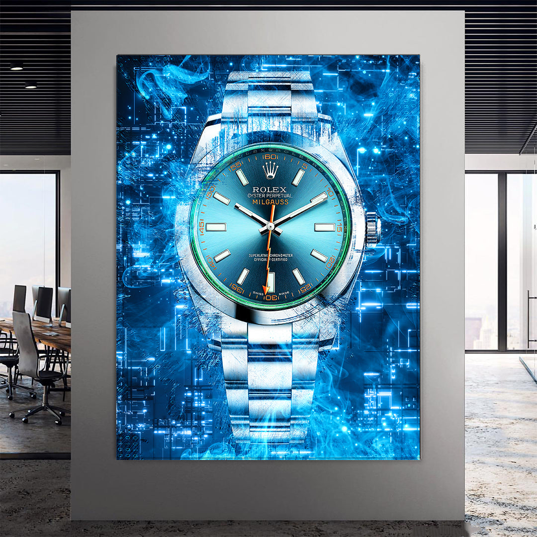 Rolex Art Milgauss Canvas Watch Art Poster Print-MILGAUSS MAGNETICA-DEVICI