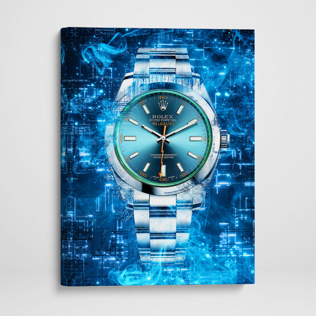 Rolex Art Milgauss Canvas Watch Art Poster Print-MILGAUSS MAGNETICA-DEVICI