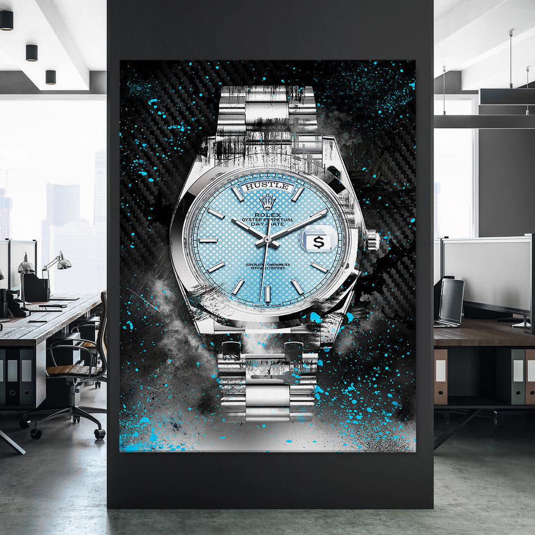 Rolex Art Platinum Day-Date Watch Art Rolex Canvas Wall Art Print-PLATINUM DAY-DATE-DEVICI