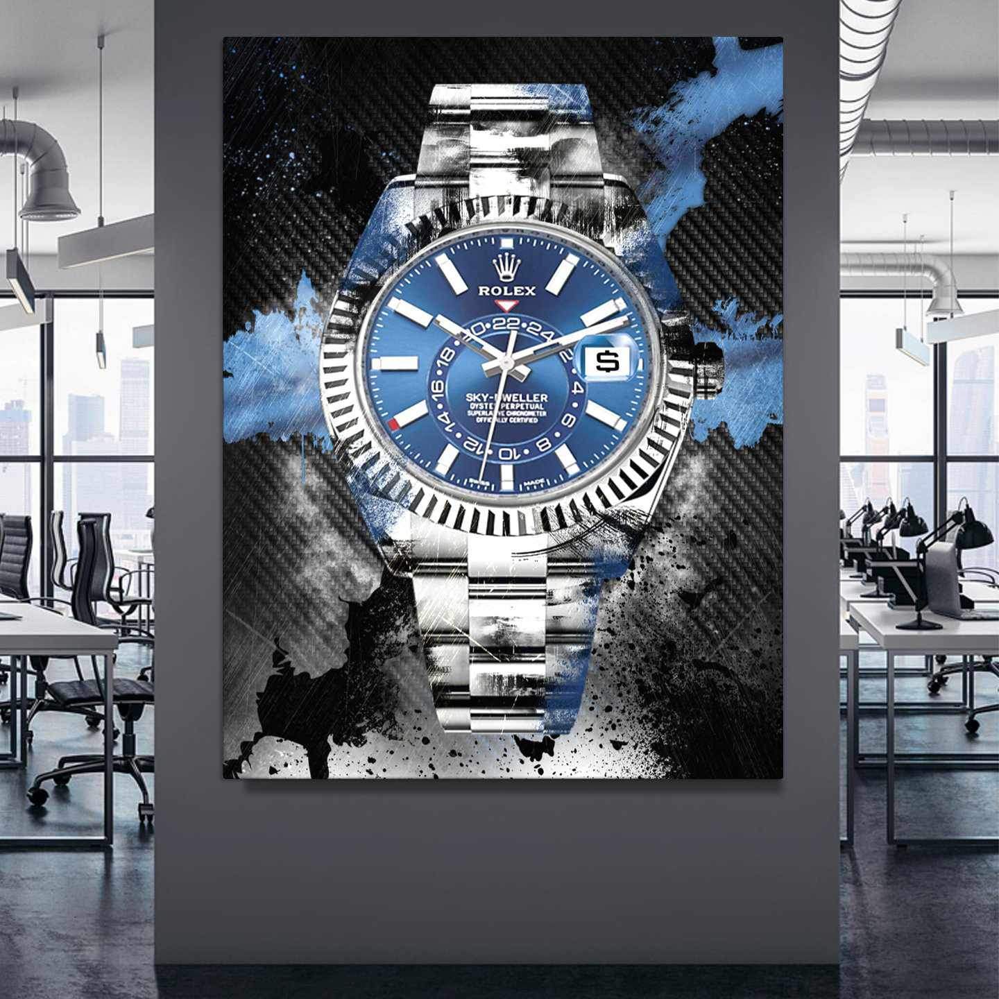 Rolex Art Sky-Dweller Canvas Print Watch Poster Watch Art-SOLIVAGANT SKY-DWELLER-DEVICI
