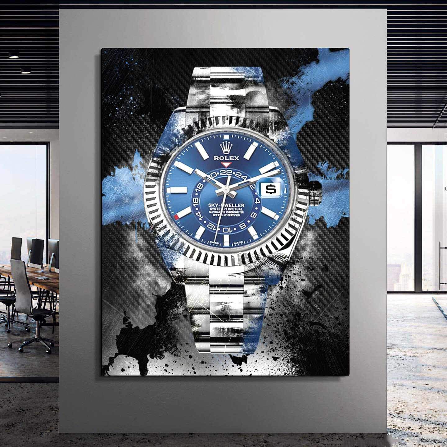 Rolex Art Sky-Dweller Canvas Print Watch Poster Watch Art-SOLIVAGANT SKY-DWELLER-DEVICI