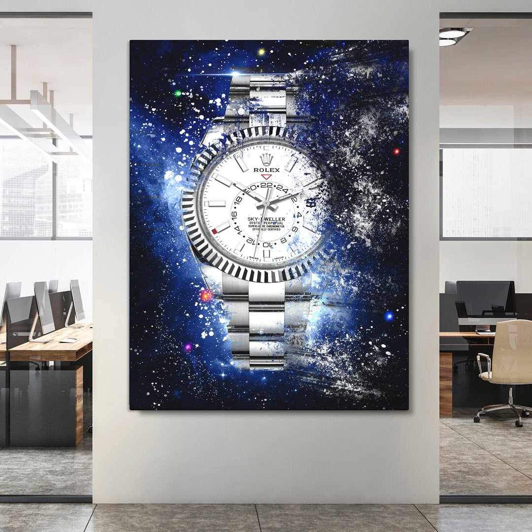 Rolex Art Skydweller Watch Poster Canvas Print Watch Art Rolex Poster-SKY-DWELLER GALAXY-DEVICI