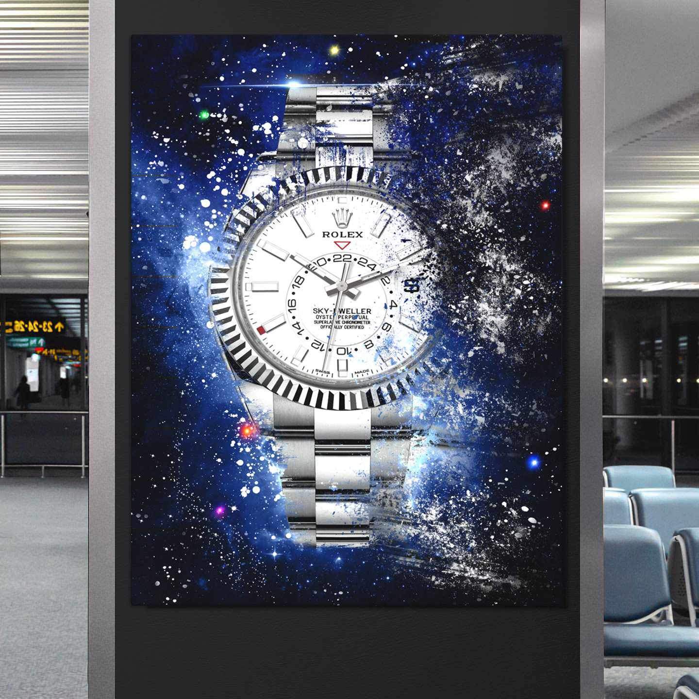 Rolex Art Skydweller Watch Poster Canvas Print Watch Art Rolex Poster-SKY-DWELLER GALAXY-DEVICI
