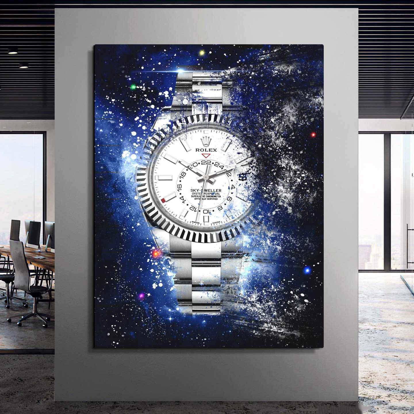 Rolex Art Skydweller Watch Poster Canvas Print Watch Art Rolex Poster-SKY-DWELLER GALAXY-DEVICI
