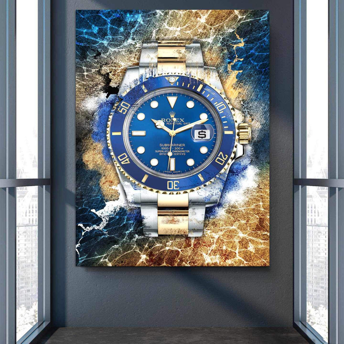 Rolex Art Submariner Date Two-Tone Watch Poster Canvas Print Watch Art-THE THRONE-DEVICI