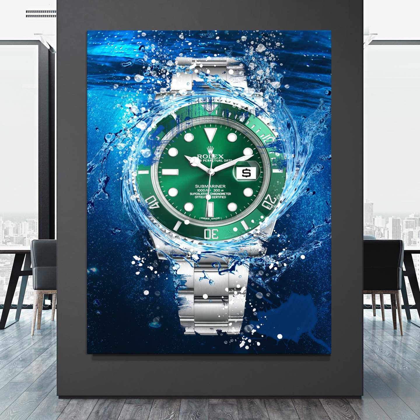 Rolex Art Submariner The Hulk Watch Poster Canvas Print Watch Art-THE HULK-DEVICI