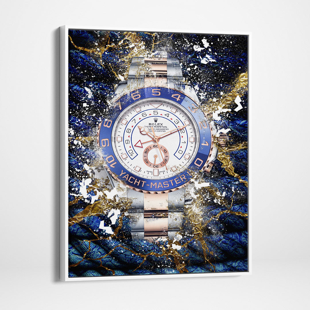 Rolex Art Yacht-Master II Gold Watch Poster Canvas Print Watch Art