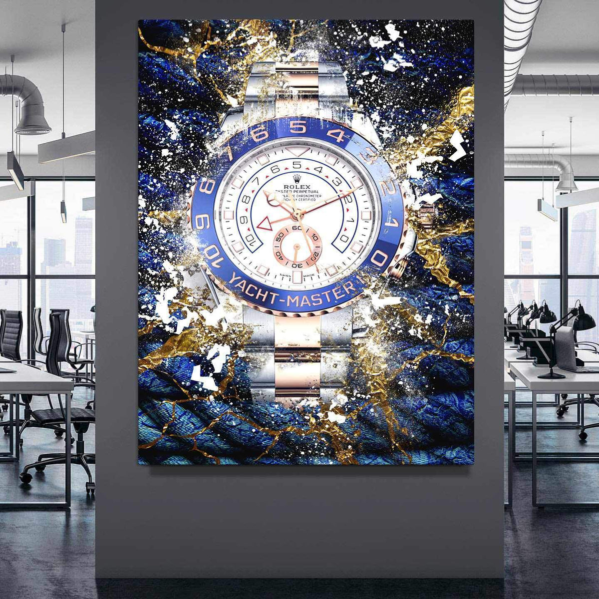 Rolex Art Yacht-Master II Gold Watch Poster Canvas Print Watch Art-YACHT-MASTER FLORENTINE GOLD-DEVICI