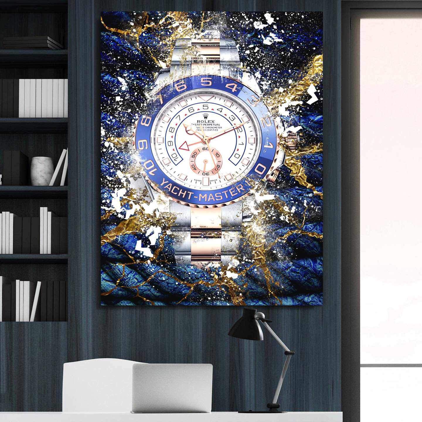 Rolex Art Yacht-Master II Gold Watch Poster Canvas Print Watch Art-YACHT-MASTER FLORENTINE GOLD-DEVICI