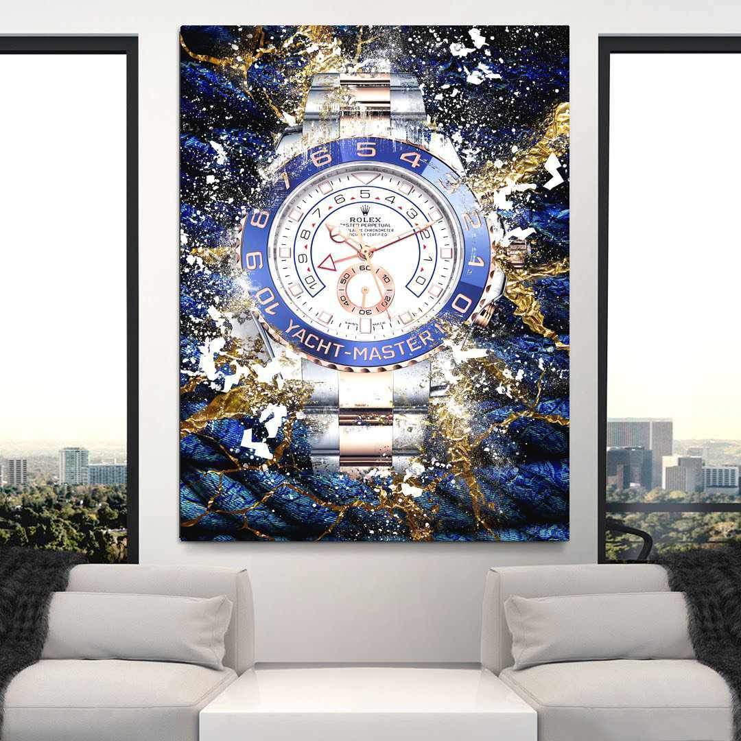 Rolex Art Yacht-Master II Gold Watch Poster Canvas Print Watch Art-YACHT-MASTER FLORENTINE GOLD-DEVICI