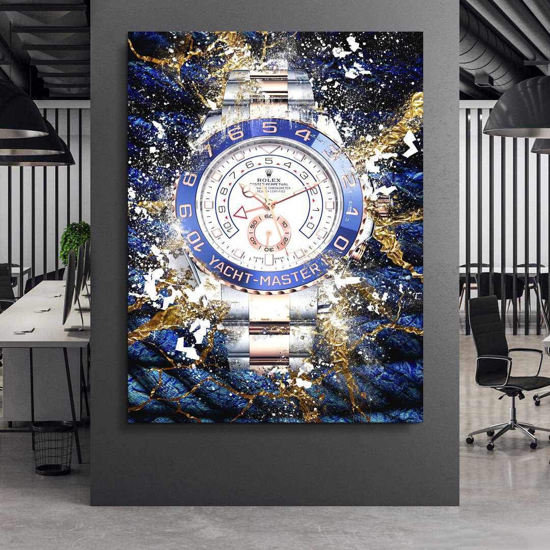 Rolex Art Yacht-Master II Gold Watch Poster Canvas Print Watch Art-YACHT-MASTER FLORENTINE GOLD-DEVICI
