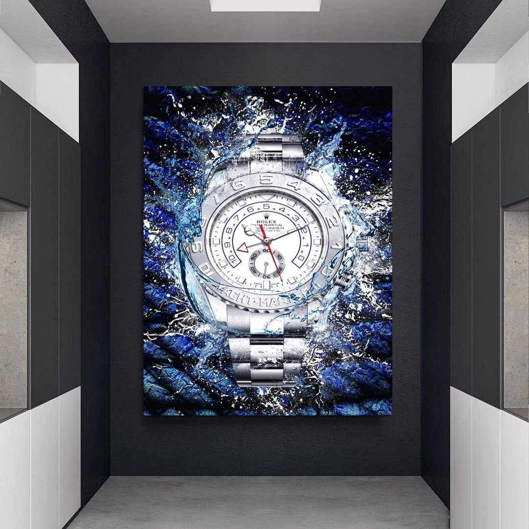 Rolex Art Yacht-Master II Silver Watch Poster Canvas Print Watch Art-YACHT-MASTER FLORENTINE SILVER-DEVICI