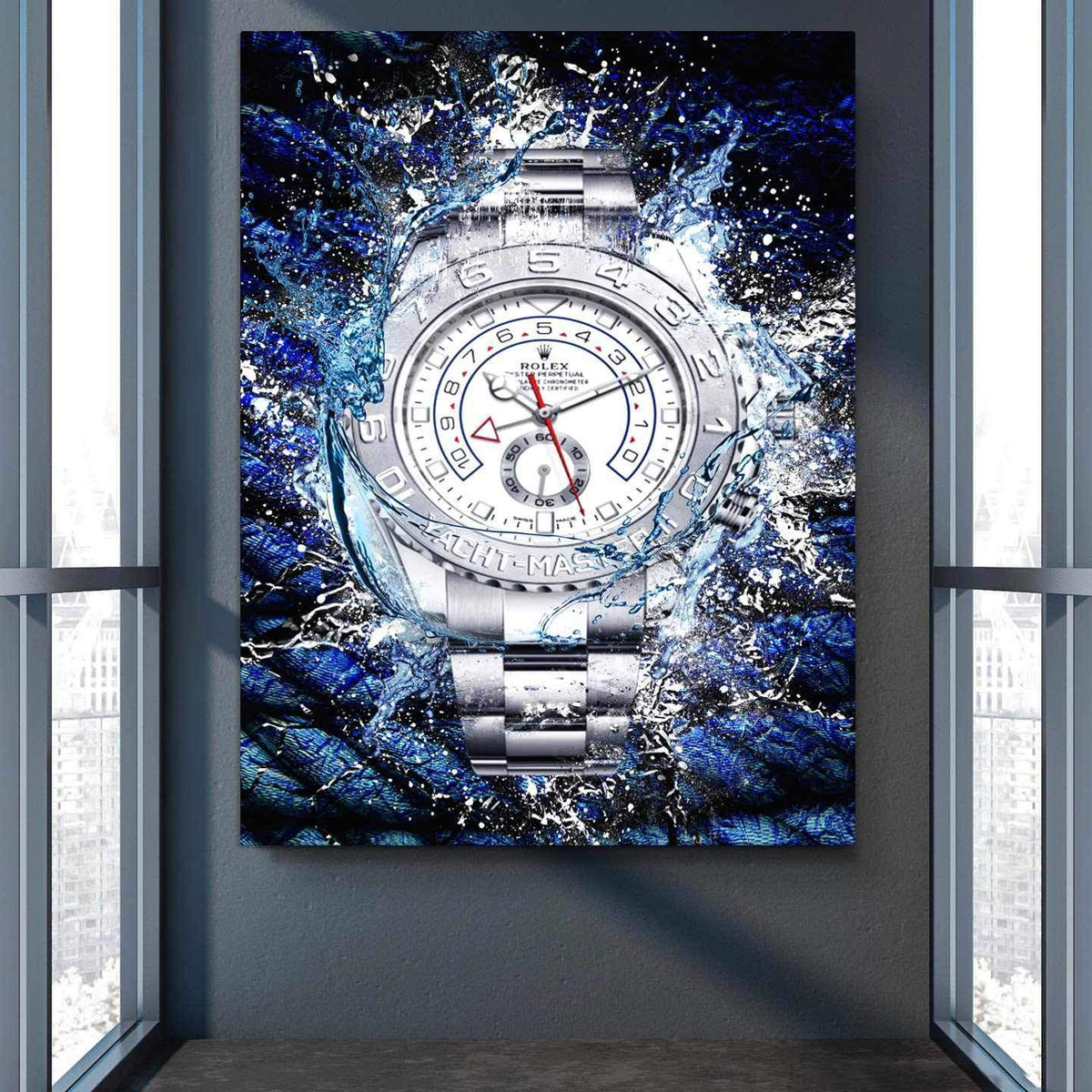 Rolex Art Yacht-Master II Silver Watch Poster Canvas Print Watch Art-YACHT-MASTER FLORENTINE SILVER-DEVICI