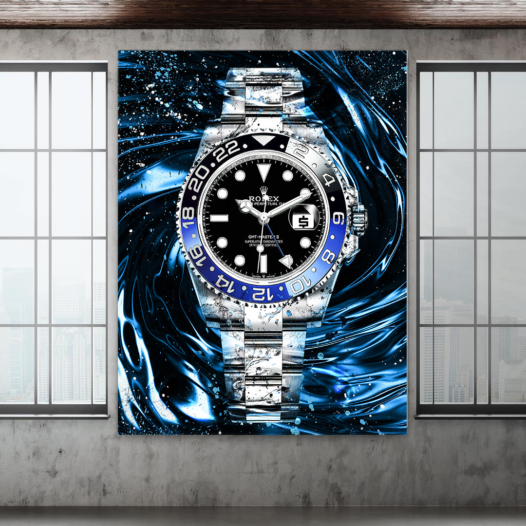 Rolex Batman GMT Master II BLNR Canvas Watch Art Poster Print-BATMAN ABYSS-DEVICI