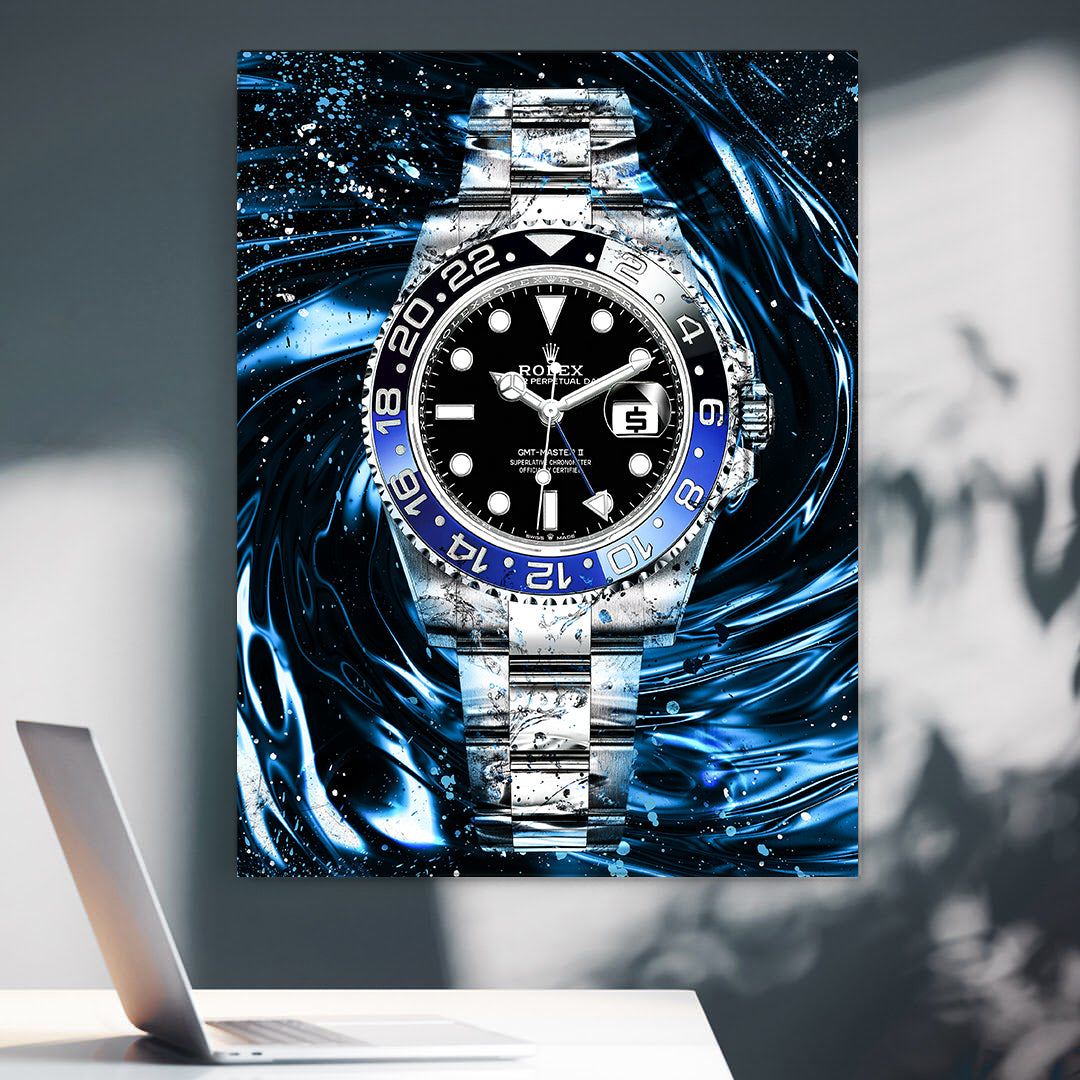 Rolex Batman GMT Master II BLNR Canvas Watch Art Poster Print-BATMAN ABYSS-DEVICI
