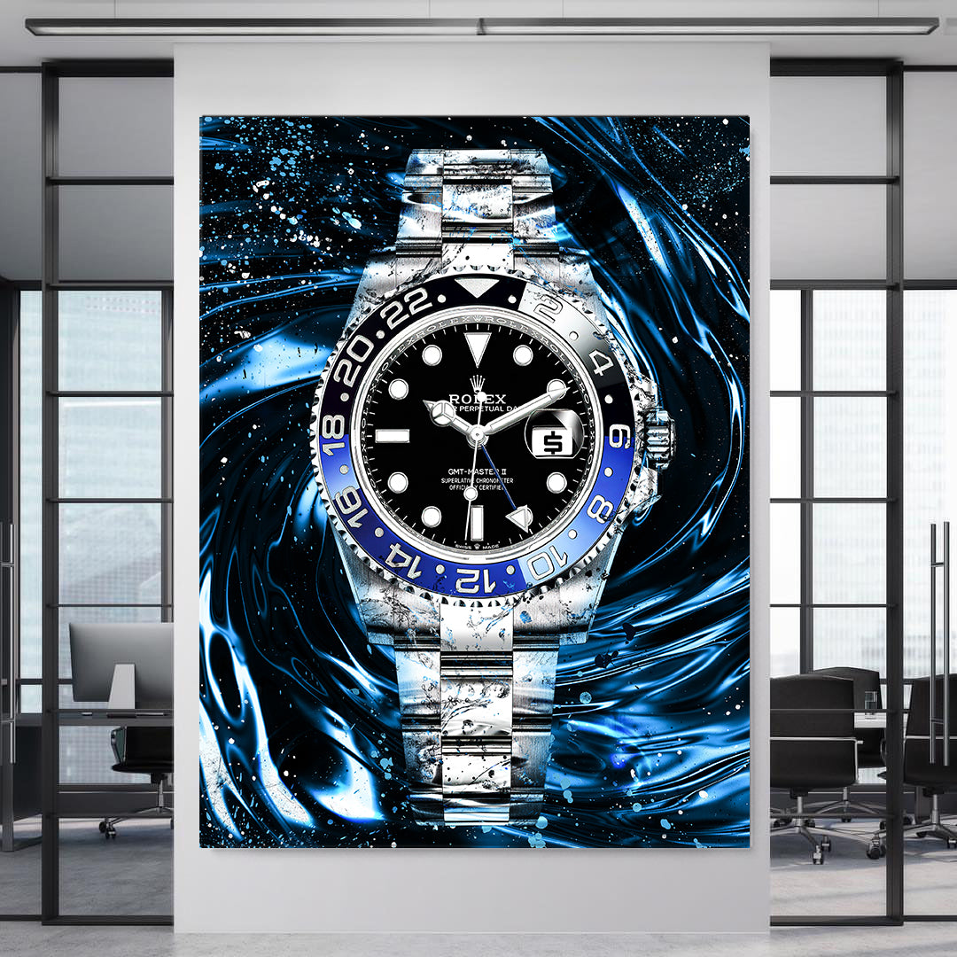 Rolex Batman GMT Master II BLNR Canvas Watch Art Poster Print-BATMAN ABYSS-DEVICI