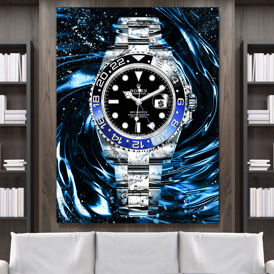 Rolex Batman GMT Master II BLNR Canvas Watch Art Poster Print-BATMAN ABYSS-DEVICI