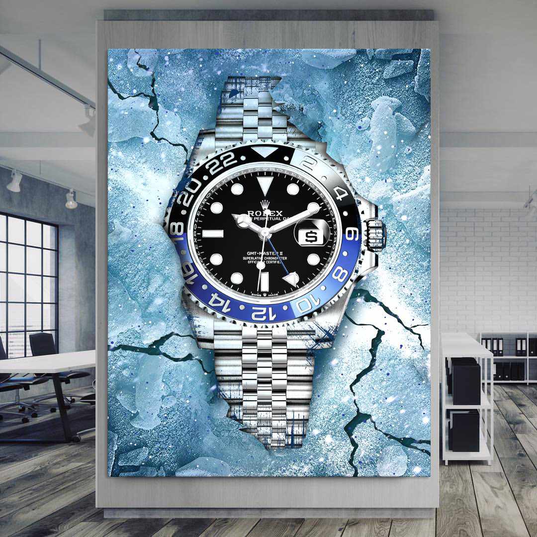 Rolex GMT Master II BLNR Watch Art Canvas Watch Poster Print-FEROCIOUSLY FROZEN-DEVICI