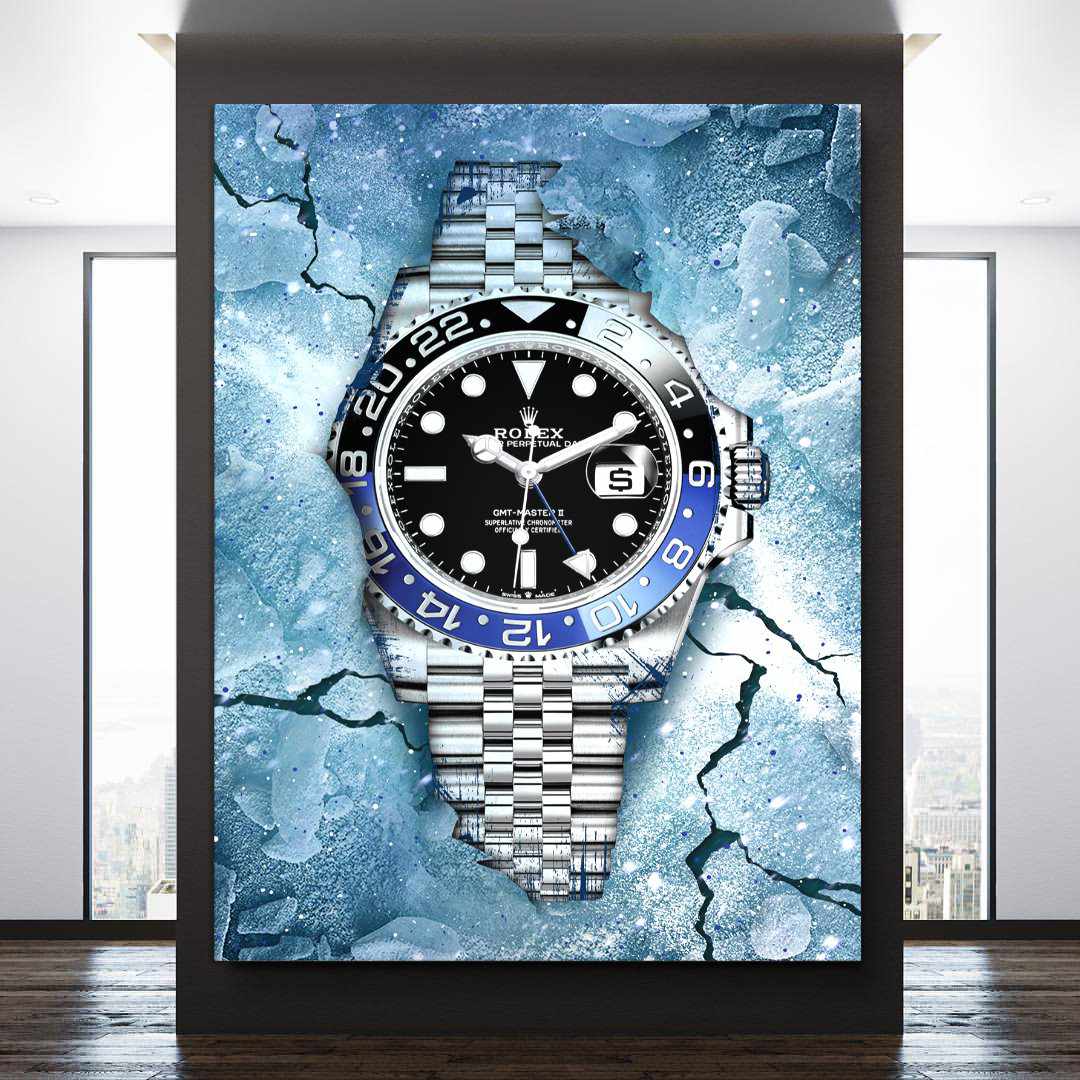 Rolex GMT Master II BLNR Watch Art Canvas Watch Poster Print-FEROCIOUSLY FROZEN-DEVICI