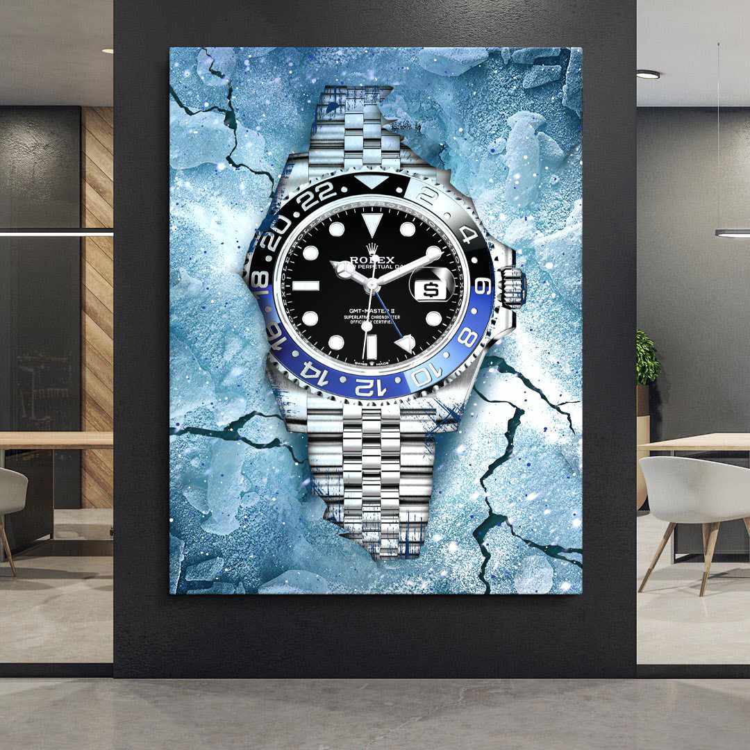 Rolex GMT Master II BLNR Watch Art Canvas Watch Poster Print-FEROCIOUSLY FROZEN-DEVICI