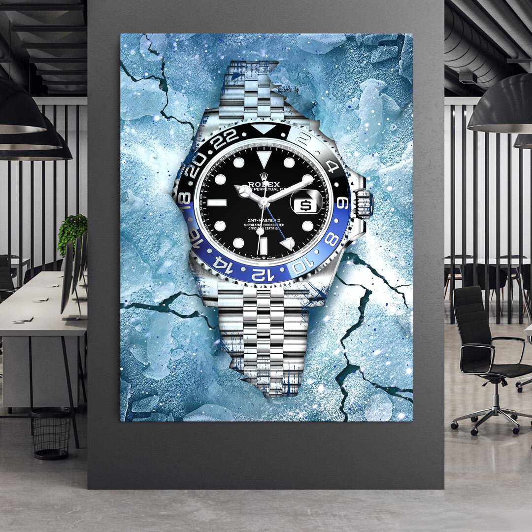 Rolex GMT Master II BLNR Watch Art Canvas Watch Poster Print-FEROCIOUSLY FROZEN-DEVICI