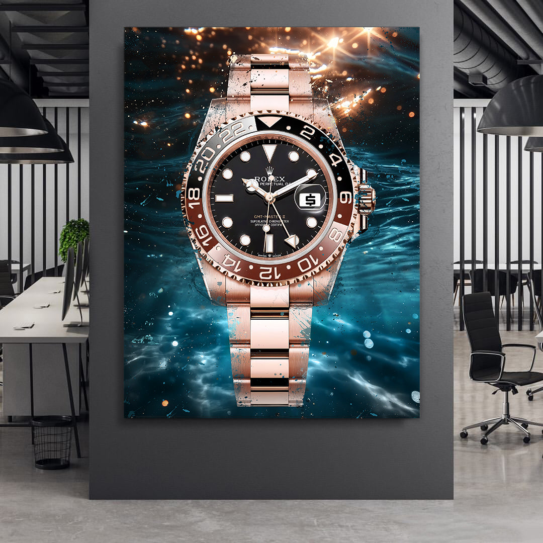 Rolex Rootbeer GMT Master II Canvas Watch Art Poster Print-ROOTBEER TEMPEST-DEVICI