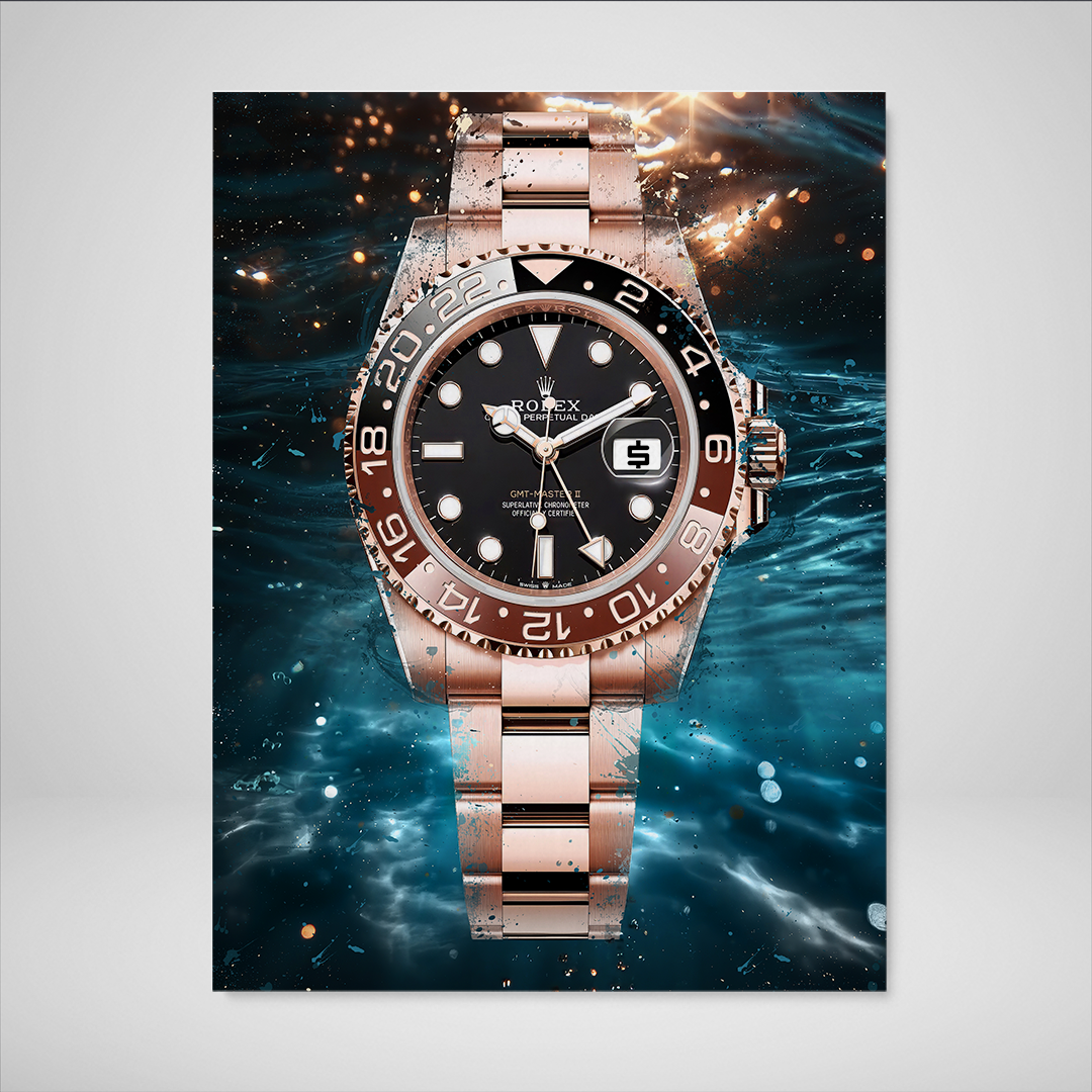 Rolex Rootbeer GMT Master II Canvas Watch Art Poster Print-ROOTBEER TEMPEST-DEVICI
