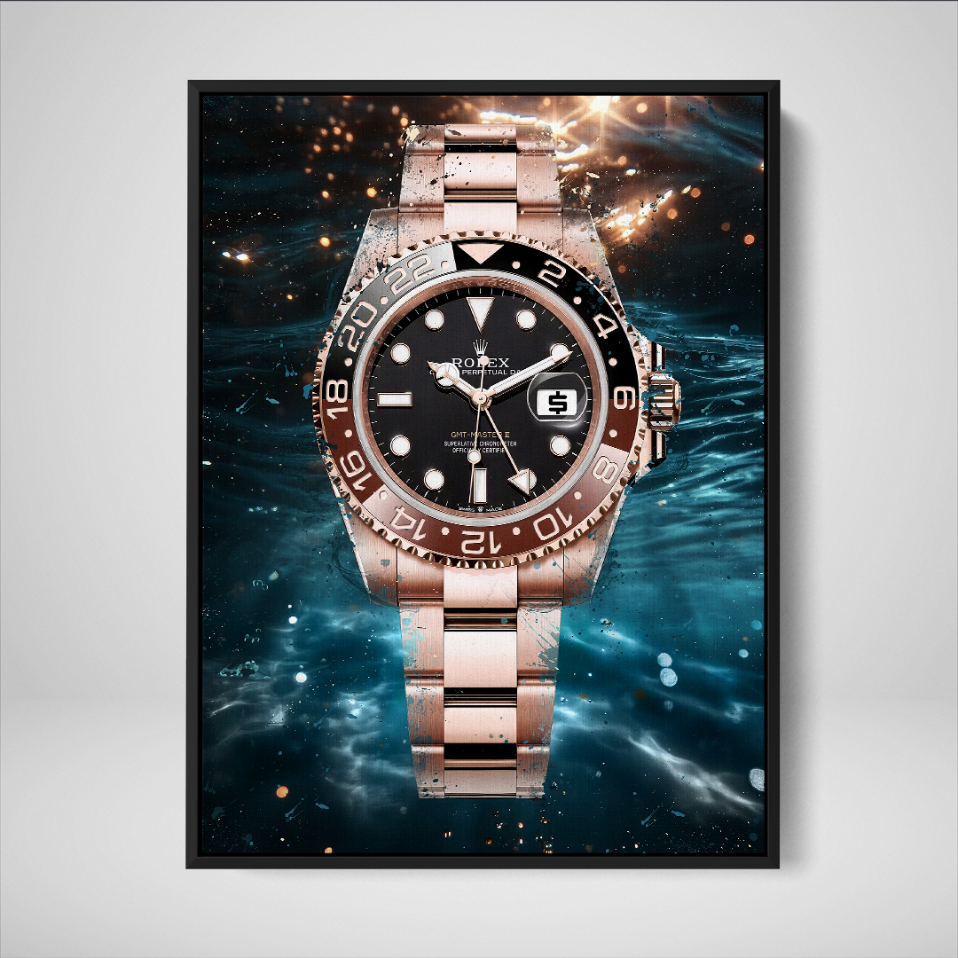 Rolex Rootbeer GMT Master II Canvas Watch Art Poster Print-ROOTBEER TEMPEST-DEVICI