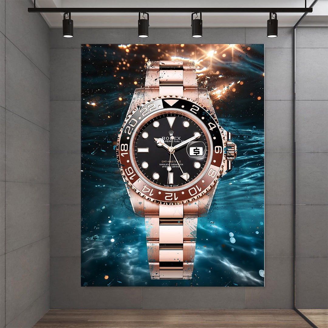 Rolex Rootbeer GMT Master II Canvas Watch Art Poster Print-ROOTBEER TEMPEST-DEVICI