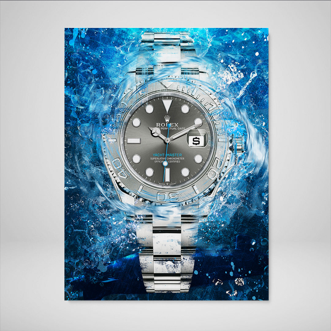Rolex Yacht-Master Platinum Tiffany-Blue Canvas Watch Art Poster Print-YACHT-MASTER NAUTICA-DEVICI