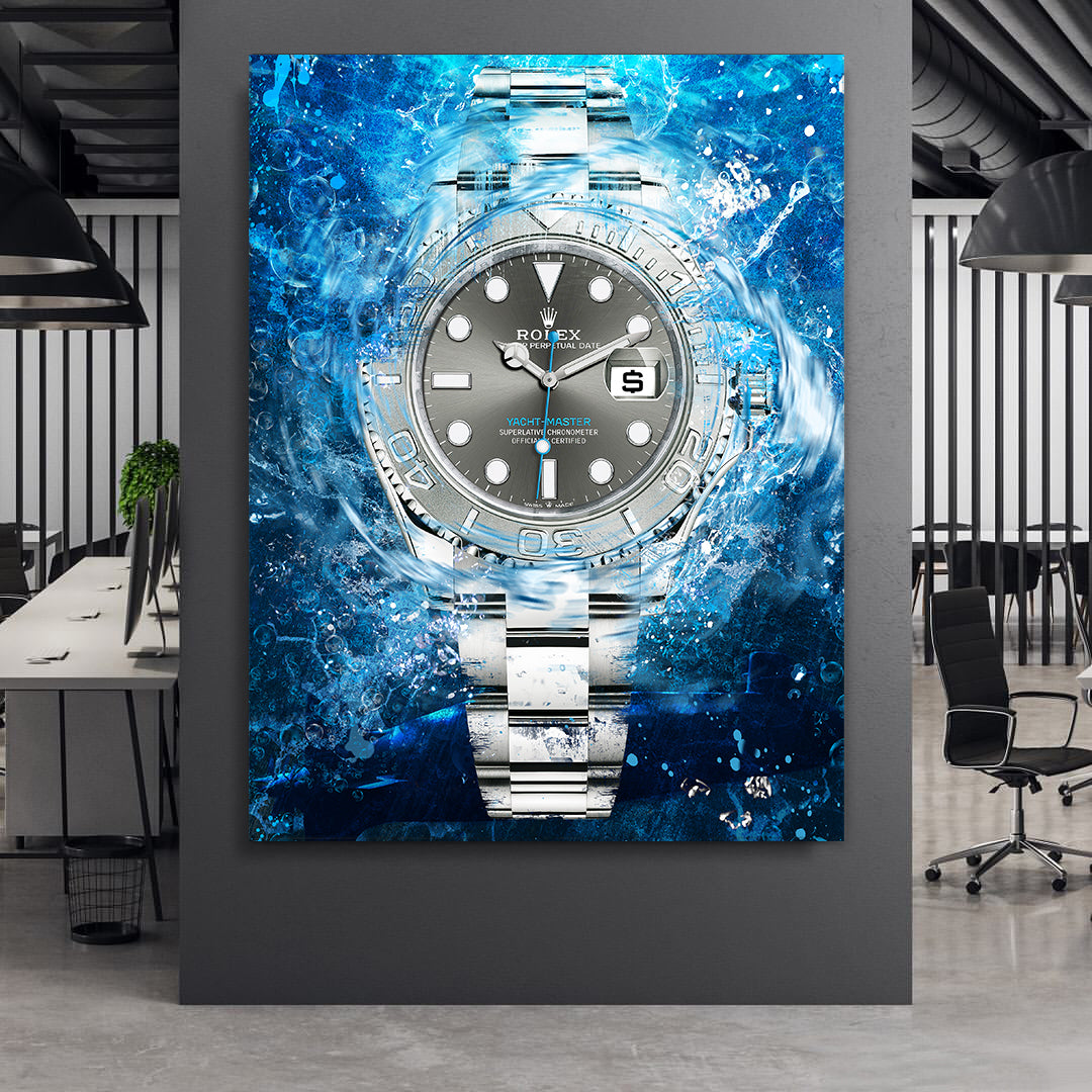 Rolex Yacht-Master Platinum Tiffany-Blue Canvas Watch Art Poster Print-YACHT-MASTER NAUTICA-DEVICI