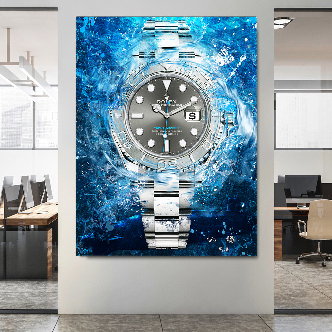 Rolex Yacht-Master Platinum Tiffany-Blue Canvas Watch Art Poster Print-YACHT-MASTER NAUTICA-DEVICI