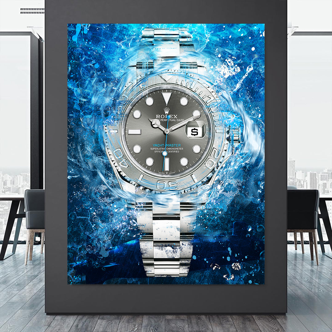 Rolex Yacht-Master Platinum Tiffany-Blue Canvas Watch Art Poster Print-YACHT-MASTER NAUTICA-DEVICI