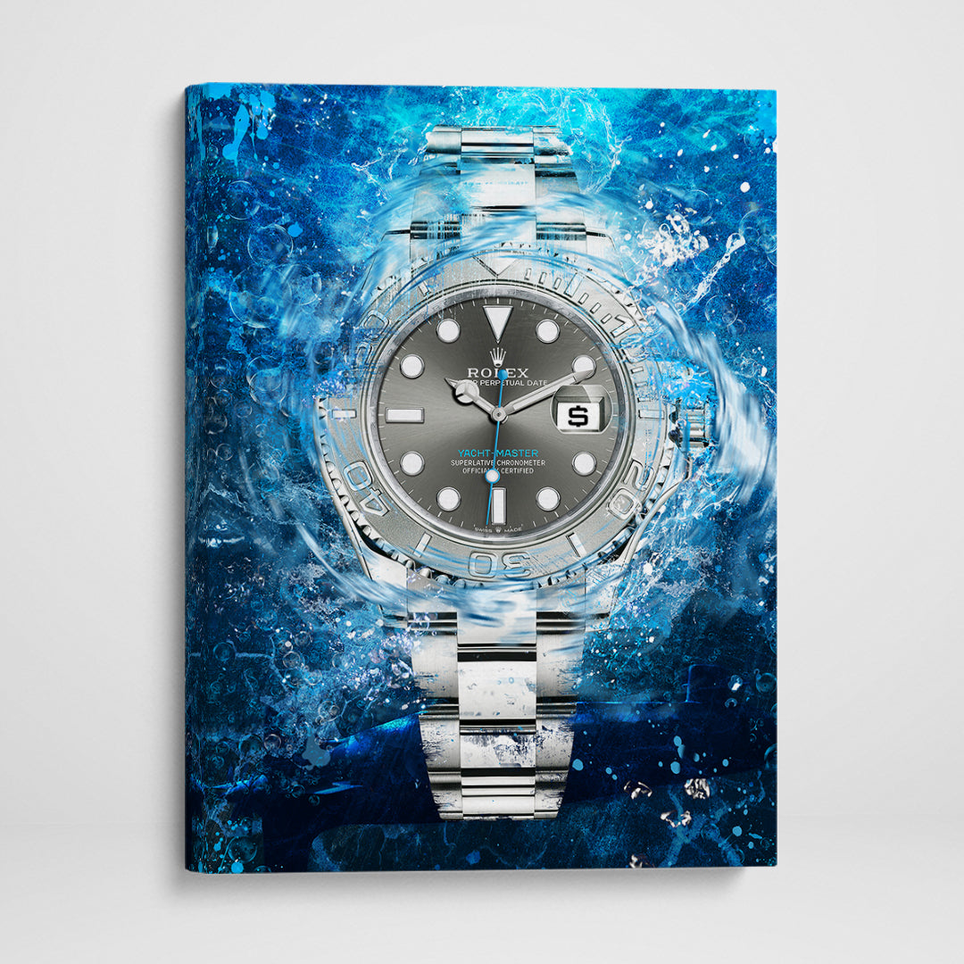 Rolex Yacht-Master Platinum Tiffany-Blue Canvas Watch Art Poster Print-YACHT-MASTER NAUTICA-DEVICI