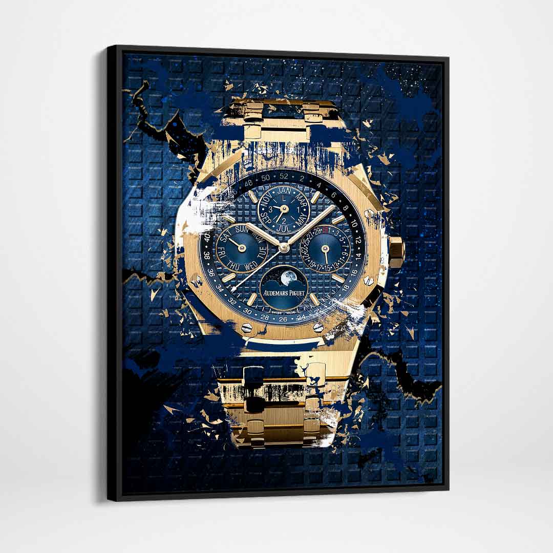 Audemars Piguet Royal Oak Chronograph Watch Poster Canvas Watch Art-PERPETUAL GOLD-DEVICI