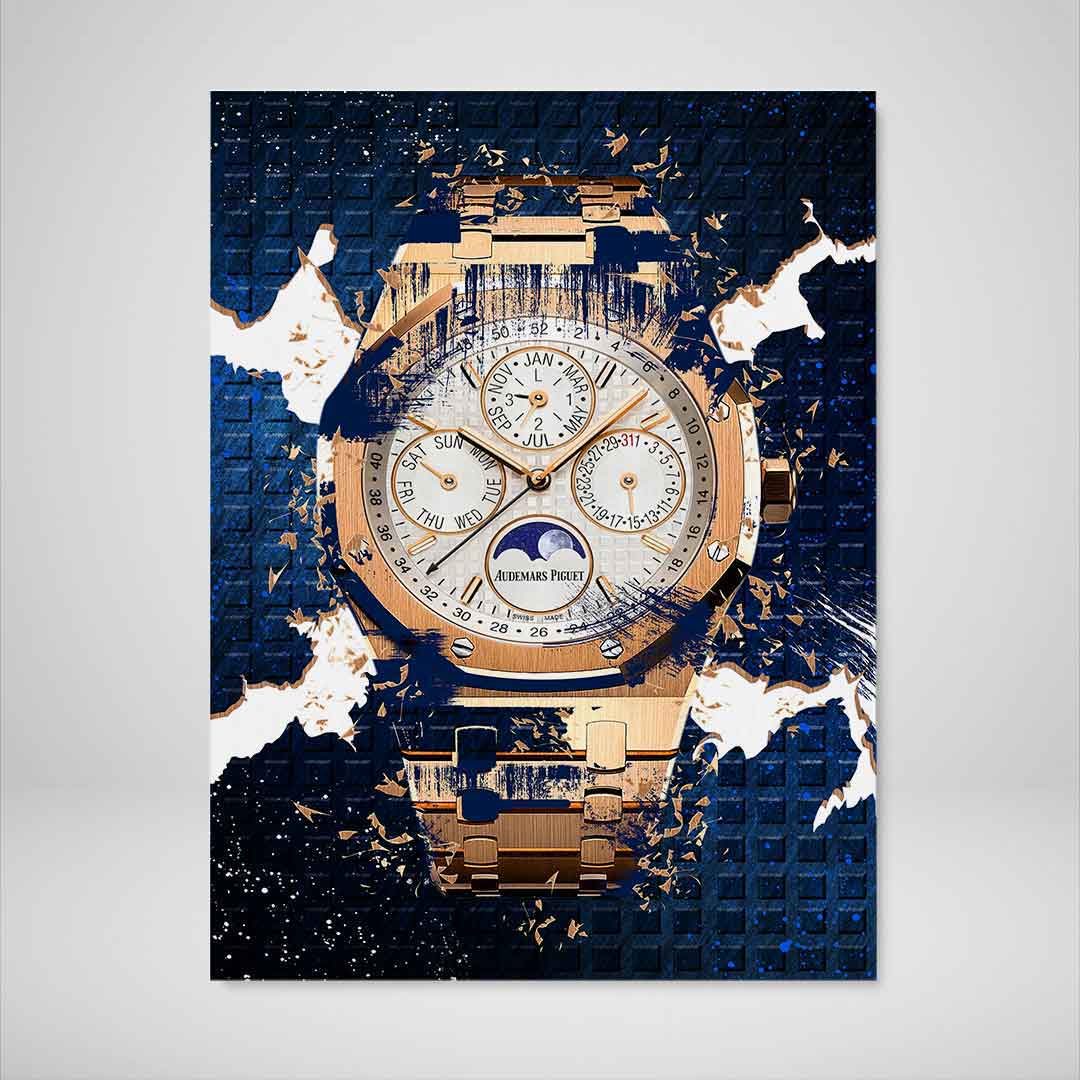 Audemars Piguet Royal Oak Chronograph Watch Poster Canvas Watch Art-PERPETUAL POWER-DEVICI