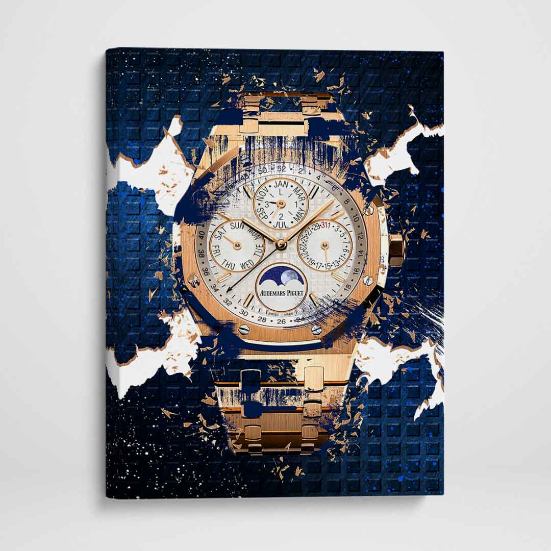 Audemars Piguet Royal Oak Chronograph Watch Poster Canvas Watch Art-PERPETUAL POWER-DEVICI