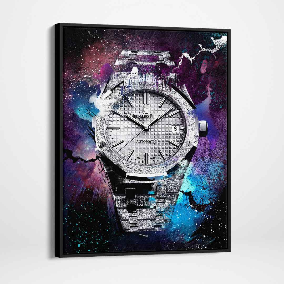 Audemars Piguet Royal Oak Florentine Silver Watch Poster Watch Artwork-FLORENTINE SILVER-DEVICI