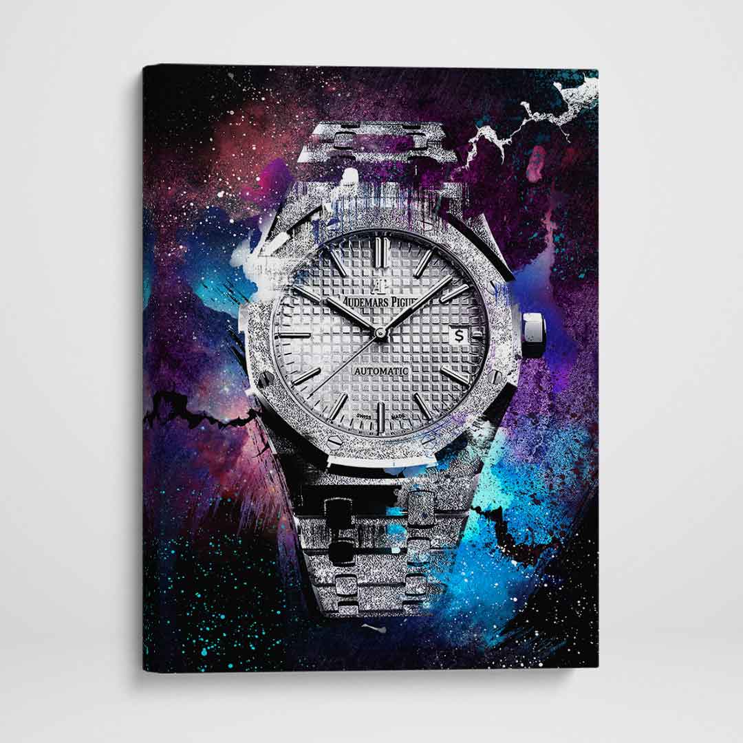 Audemars Piguet Royal Oak Florentine Silver Watch Poster Watch Artwork-FLORENTINE SILVER-DEVICI