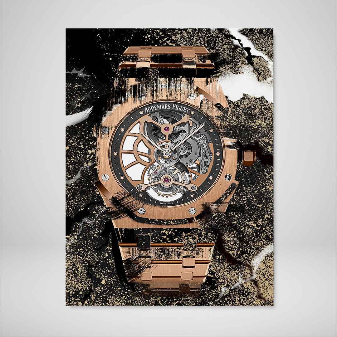 大特価 Audemars Piguet Royal Oak Openworked Watch Poster Canvas 洋書