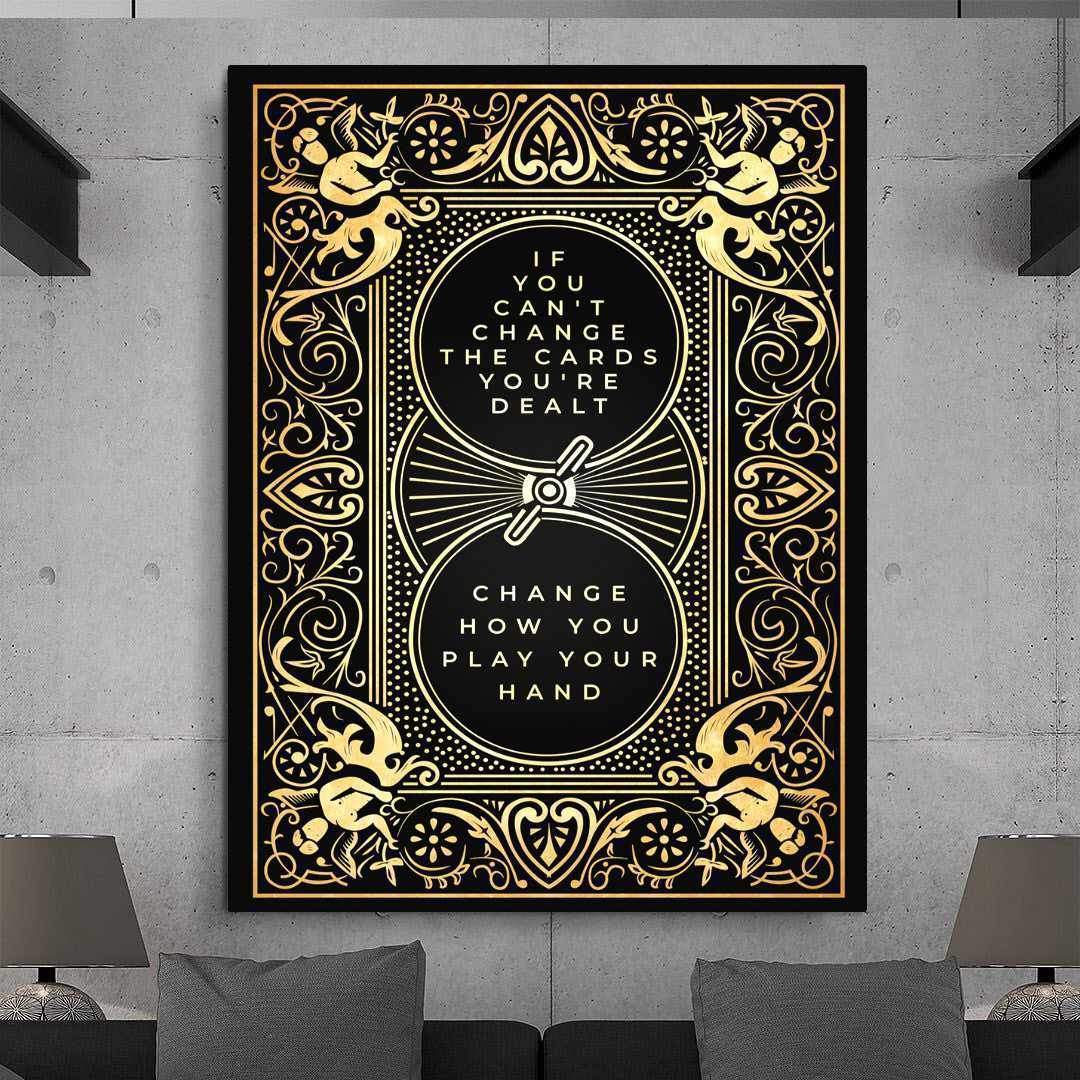 Cards You're Dealt Motivational Canvas Poster Inspirational Wall Art-CARDS YOU'RE DEALT-DEVICI