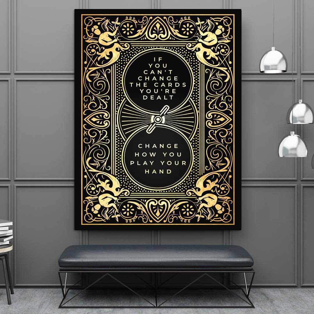 Cards You're Dealt Motivational Canvas Poster Inspirational Wall Art-CARDS YOU'RE DEALT-DEVICI