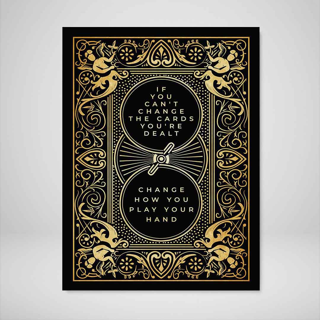 Cards You're Dealt Motivational Canvas Poster Inspirational Wall Art-CARDS YOU'RE DEALT-DEVICI