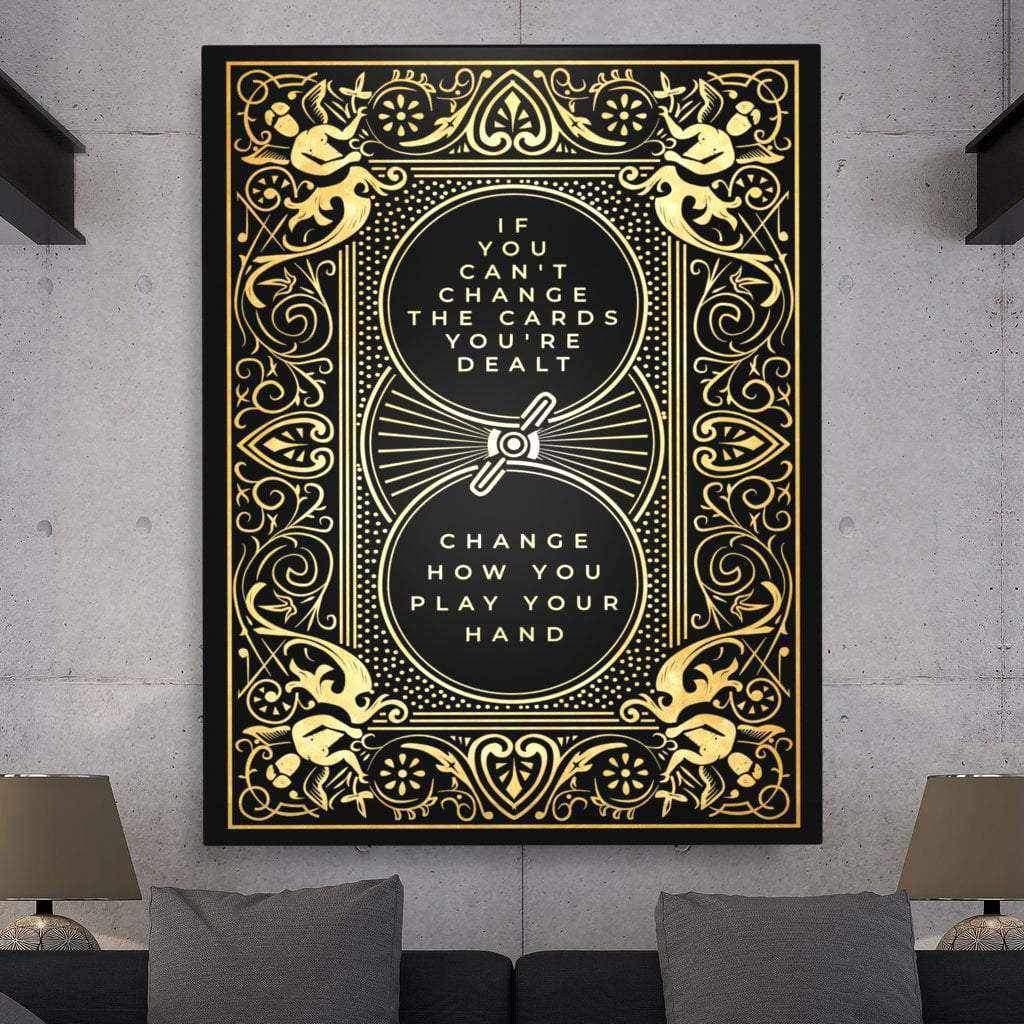 Cards You're Dealt Motivational Canvas Poster Inspirational Wall Art-CARDS YOU'RE DEALT-DEVICI