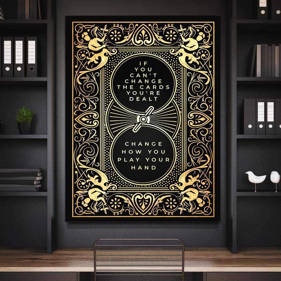 Cards You're Dealt Motivational Canvas Poster Inspirational Wall Art-CARDS YOU'RE DEALT-DEVICI