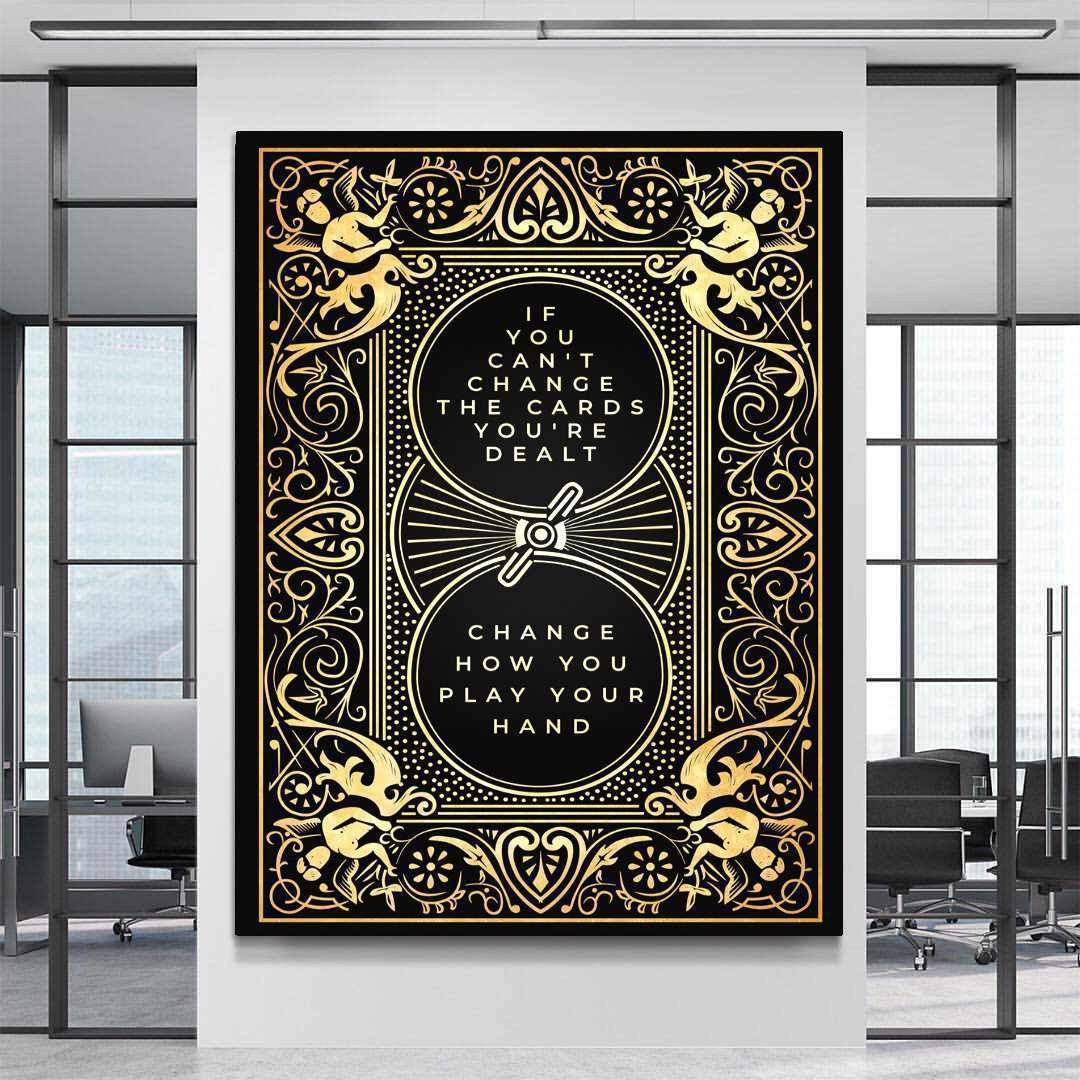 Cards You're Dealt Motivational Canvas Poster Inspirational Wall Art-CARDS YOU'RE DEALT-DEVICI