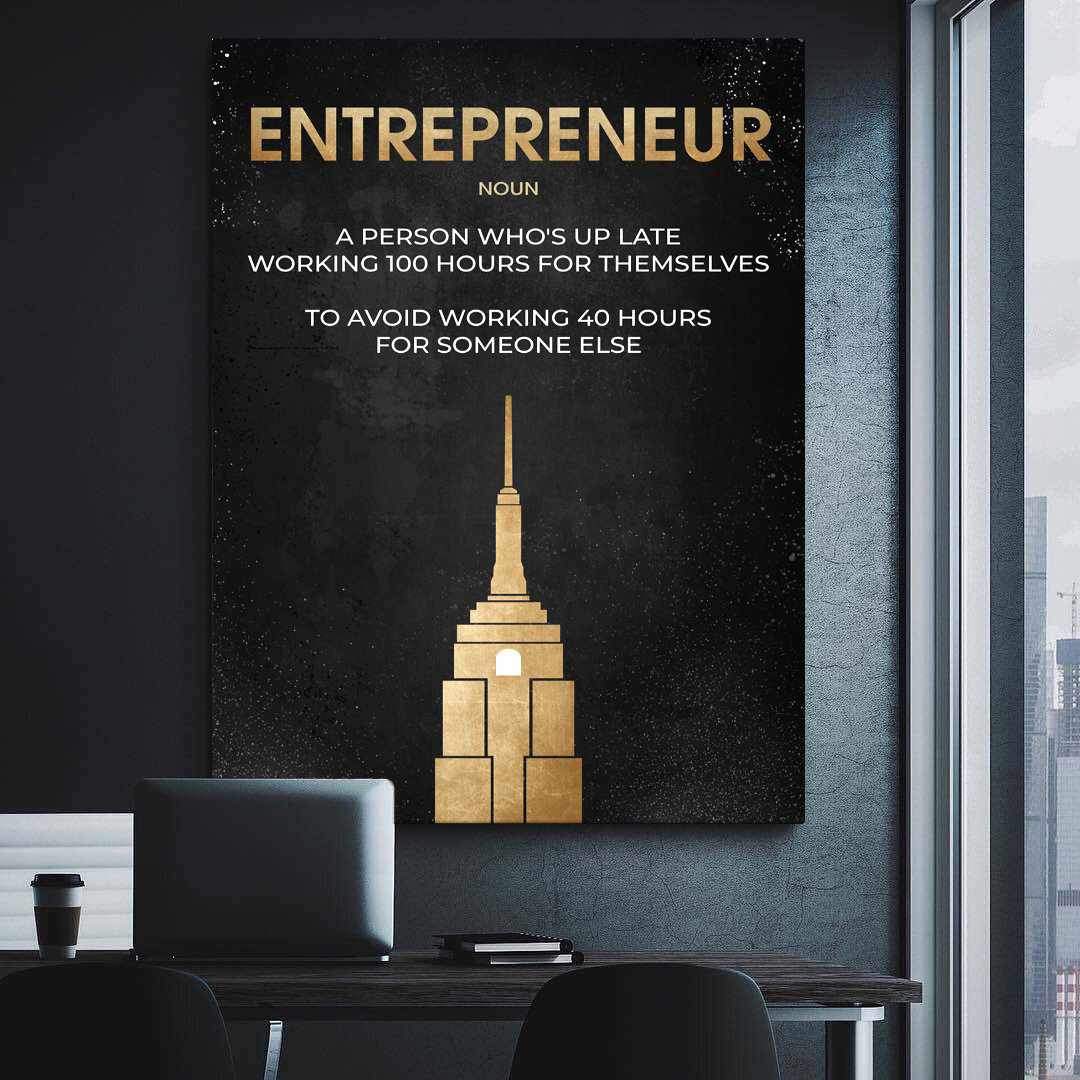 Entrepreneur Inspirational Canvas Wall Art Motivational Poster Print-ENTREPRENEUR-DEVICI