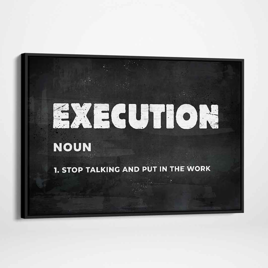 Execution Motivational Poster Canvas Print Inspirational Wall Art-EXECUTION-DEVICI