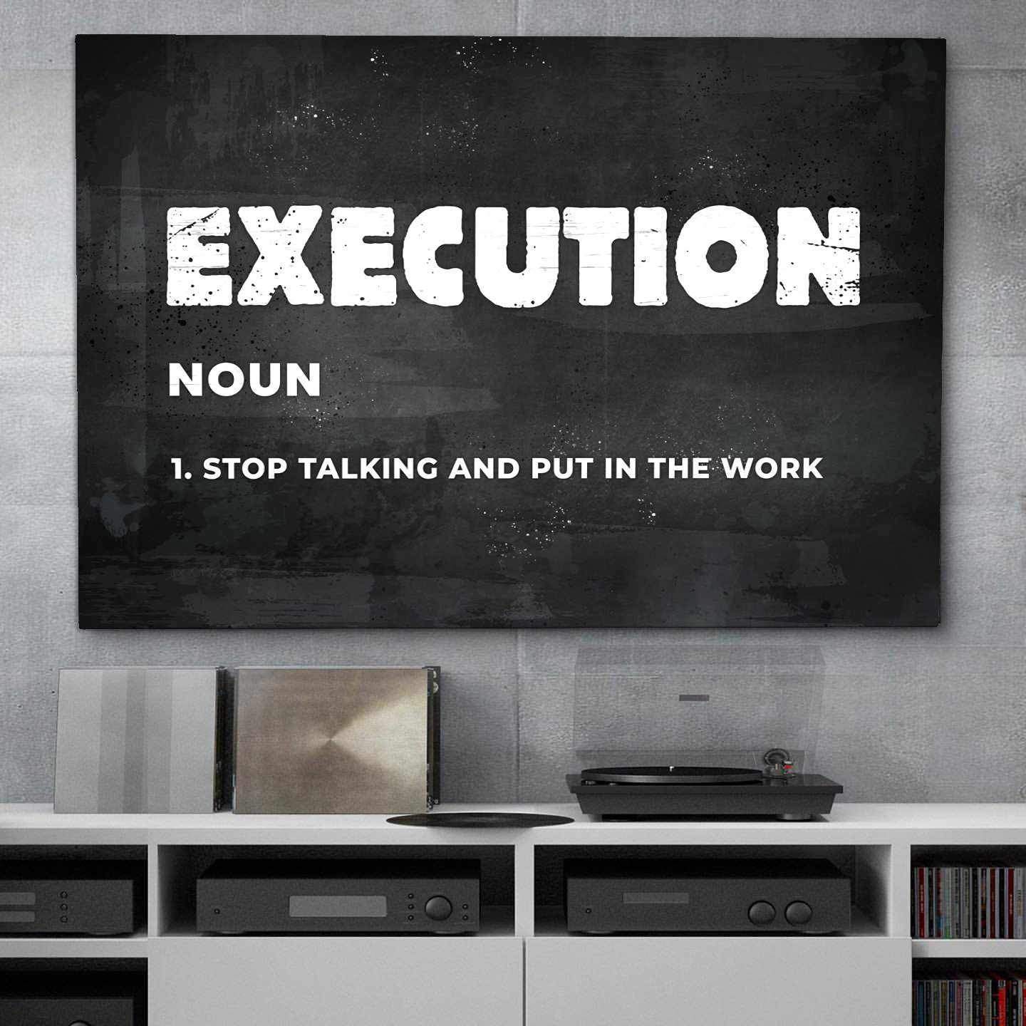 Execution Motivational Poster Canvas Print Inspirational Wall Art-EXECUTION-DEVICI